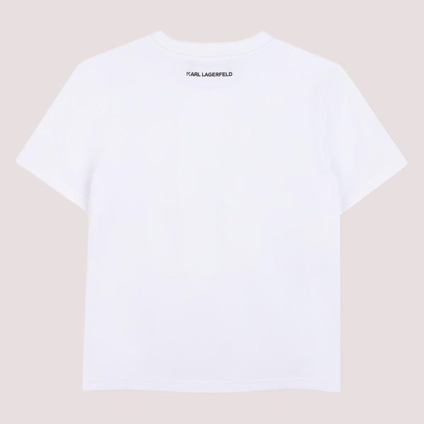 T-shirt con logo in paillettes reversibili Z31153 /10P KARL LAGERFELD 