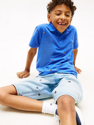 Polo con stampa all over Tommy Hilfiger KB0KB10422J /C6H TOMMY HILFIGER 