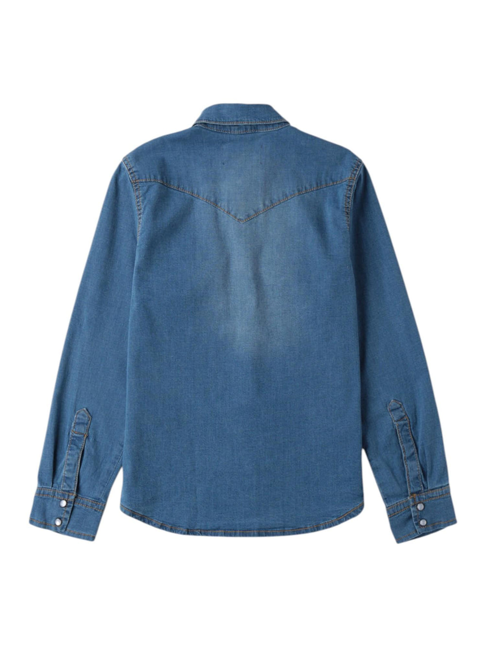 Camicia bambino in denim con tasche western