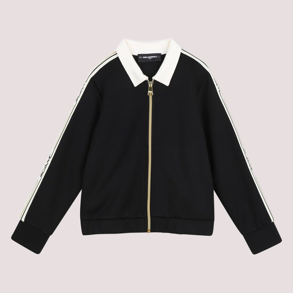 Cardigan con bande laterali Z31132 /09B KARL LAGERFELD 