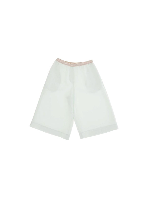 Bermuda bambina panna con vita elastica logata