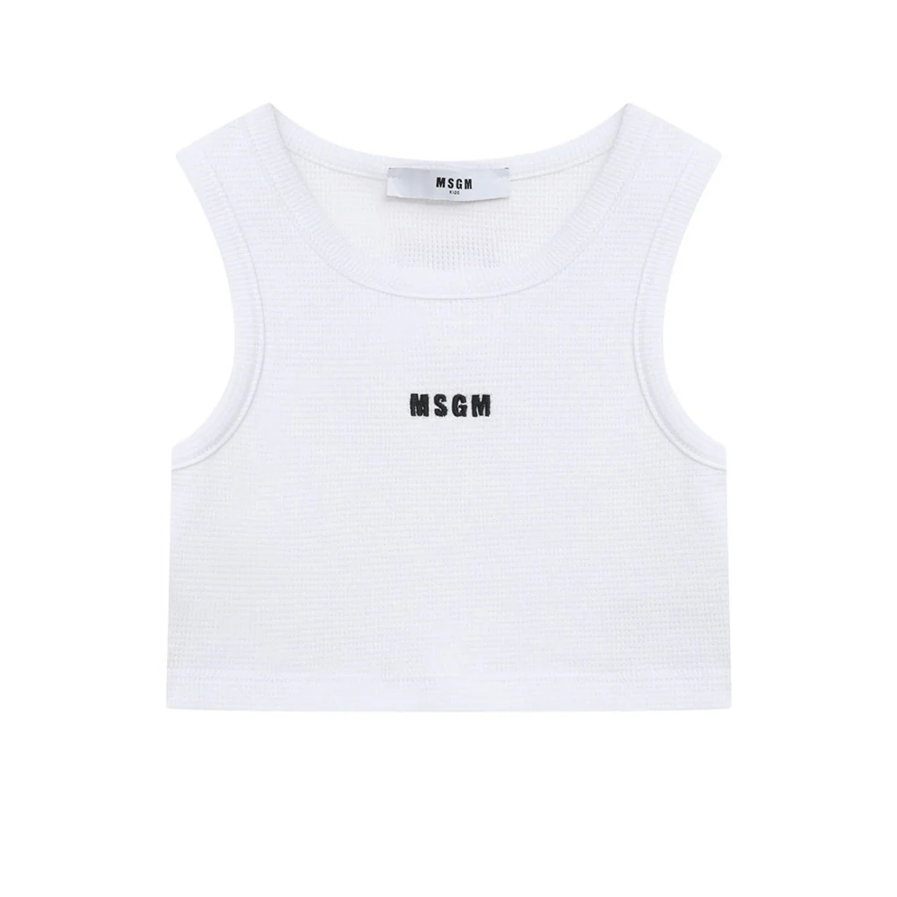 Top cropped con logo ricamato S6MSJGTA030 /001 MSGM KIDS 