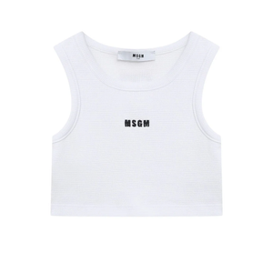 Top cropped con logo ricamato S6MSJGTA030 /001 MSGM KIDS 
