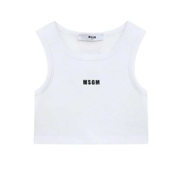Top cropped con logo ricamato S6MSJGTA030 /001 MSGM KIDS 
