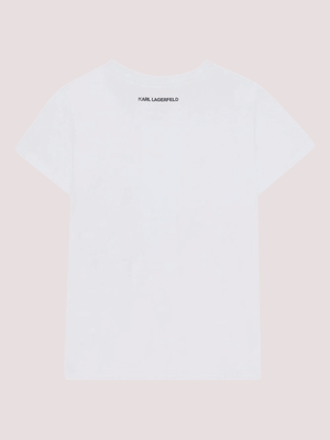 T-shirt  bianca con stampa Maison de Karl<BR/> Z30939 /10P KARL LAGERFELD 