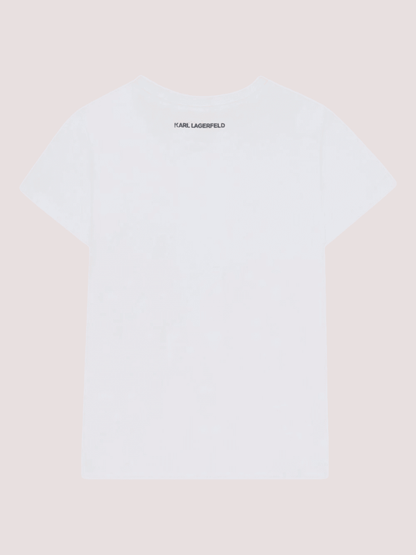 T-shirt  bianca con stampa Maison de Karl<BR/> Z30939 /10P KARL LAGERFELD 