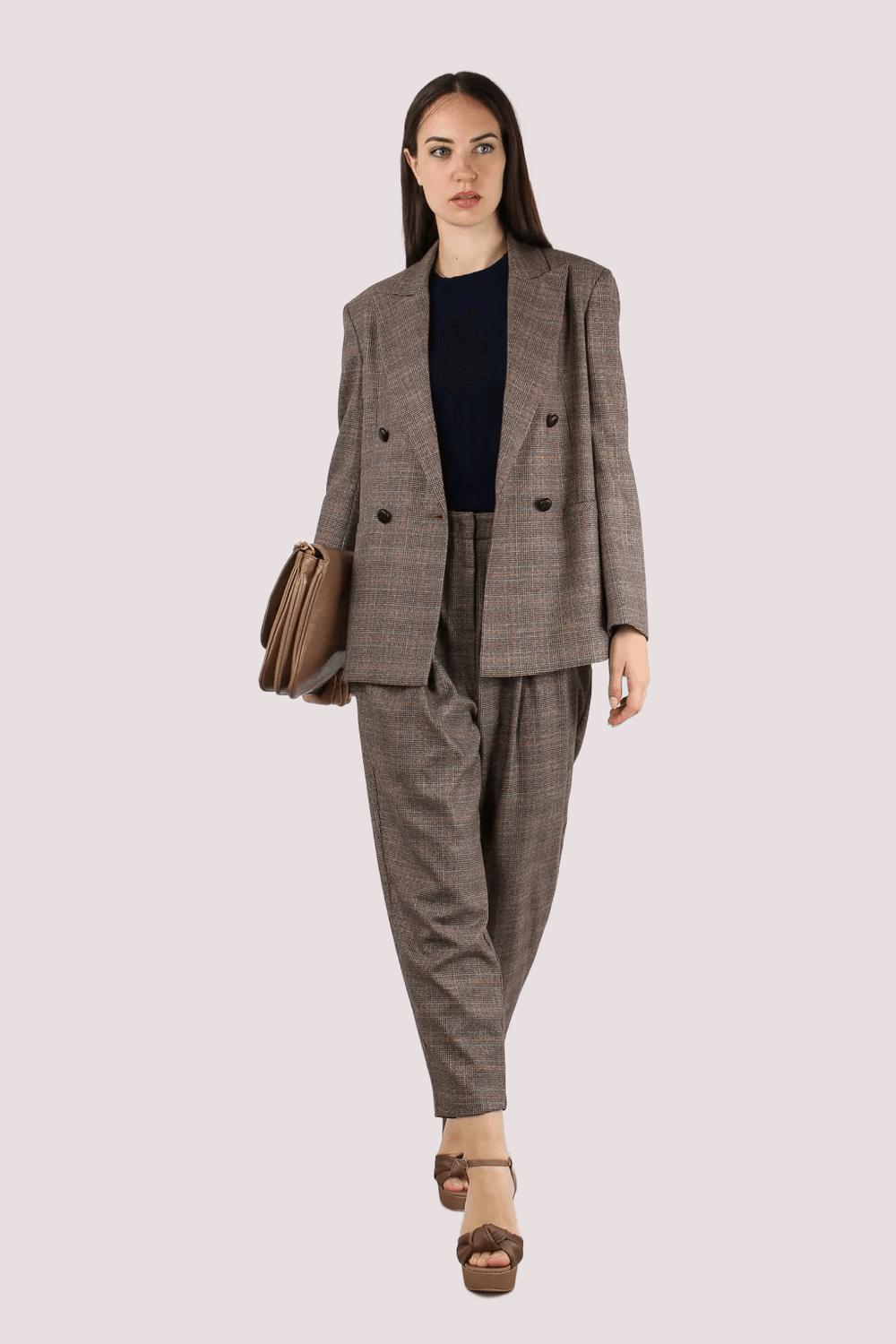 Giacca in tessuto galles 107871 /KAKI F. ANNARITA N 