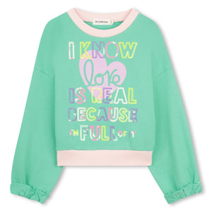 Felpa con stampa in paillettes U21918 /68M BILLIEBLUSH 