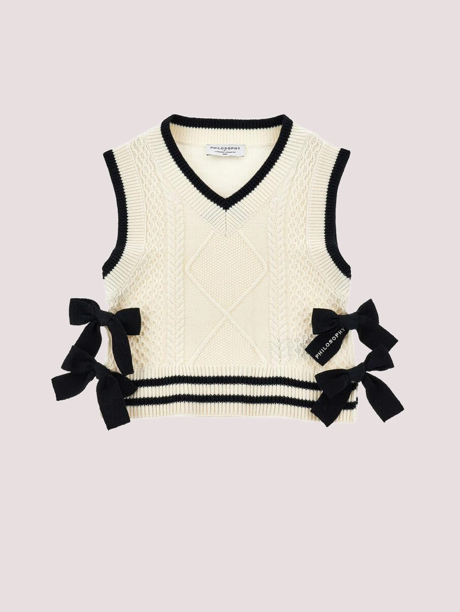 Gilet con fiocchi I9G306 7034 /150 PHILOSOPHY KIDS 