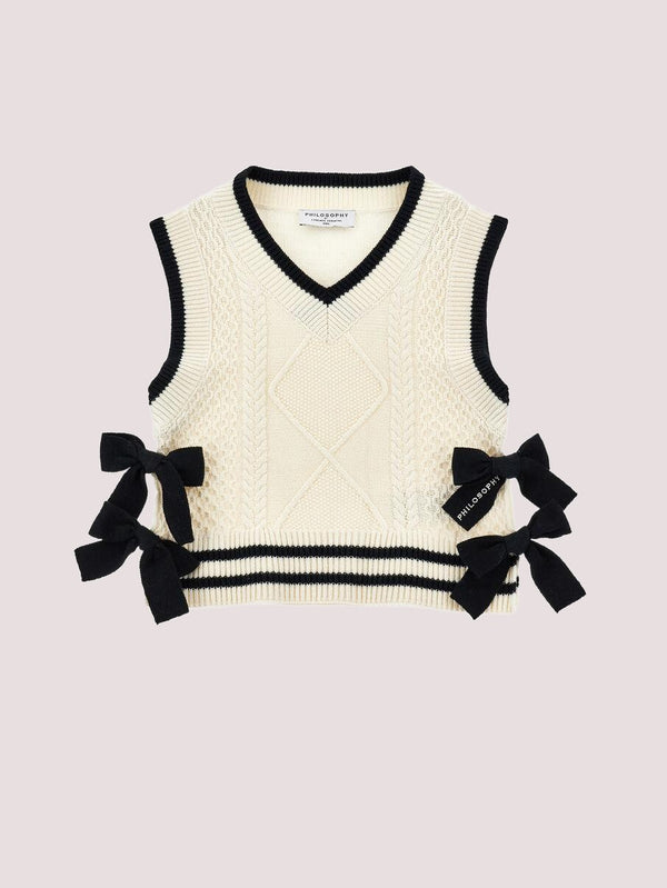 Gilet con fiocchi I9G306 7034 /150 PHILOSOPHY KIDS 