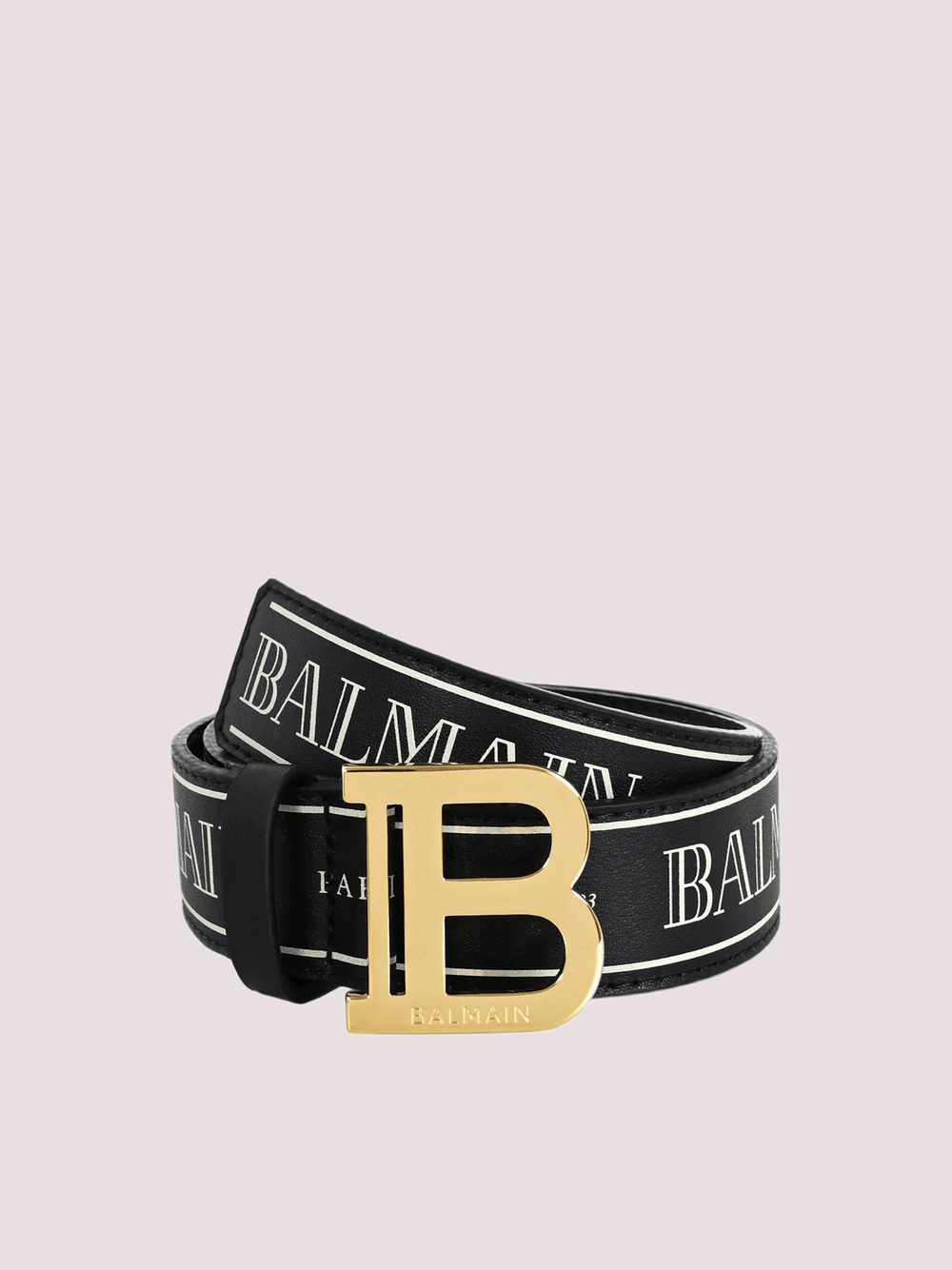 Cintura nera per bambini con logo all over BX0B01 Z0847 /930AV BALMAIN 
