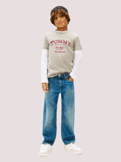 T-shirt con stampa logo Tommy Hilfiger KB0KB10055T /A1G TOMMY HILFIGER 