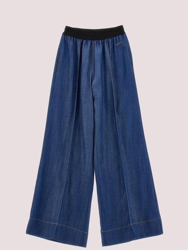 Pantaloni fluidi denim<BR/> 17F402 6208 /032F MONNALISA 