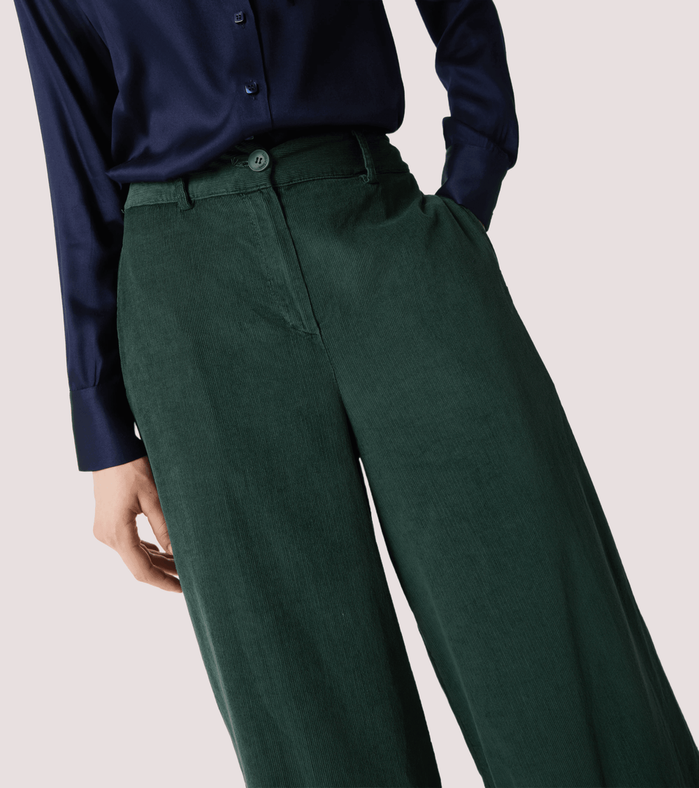 Pantaloni a palazzo in velluto di cotone 521SD25037 /S2509 ALESSIA SANTI 