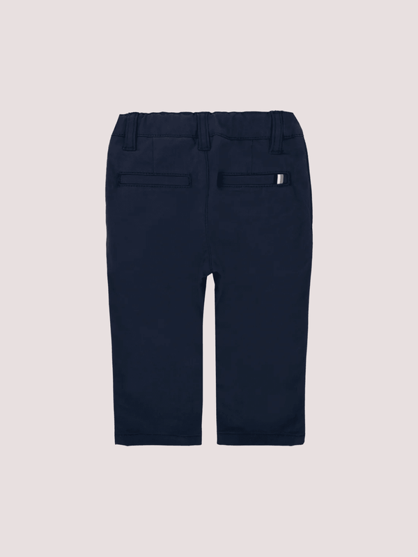 Pantaloni blu per neonato con patch logato J52705 /849 BOSS 