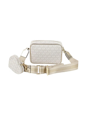 Borsa a tracolla bambina crema con portamonete cuore