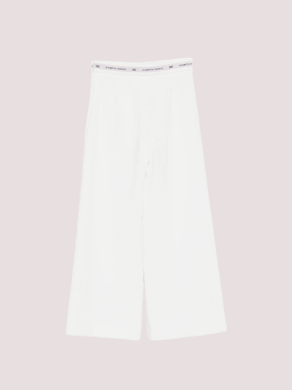 Pantalone  in crepe con nastro logato in vita EFPA314 GA022 /0195 ELISABETTA FRANCHI La Mia Bambina 