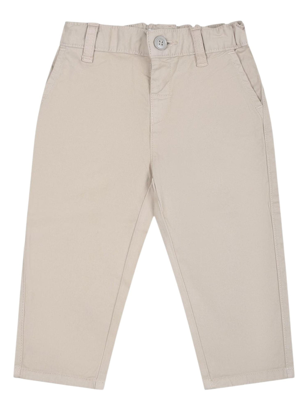 Pantalone bambino color corda con vita regolabile