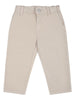 Pantalone bambino color corda con vita regolabile