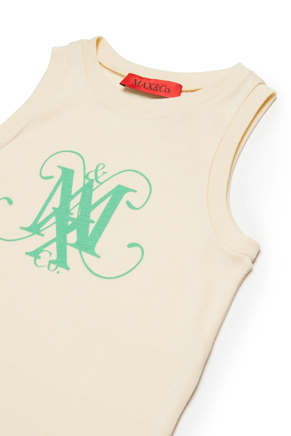 T-shirt smanicata con logo MX0284 MX00T /MX10H MAX&CO KID 