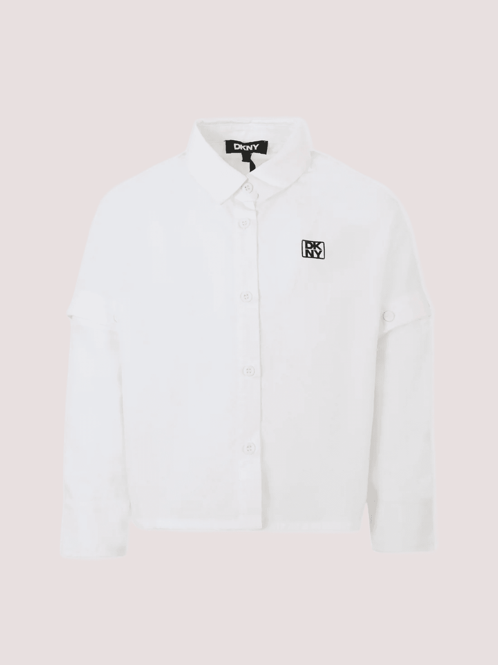 Camicia bianca  con logo nero D62351 /10P DKNY 
