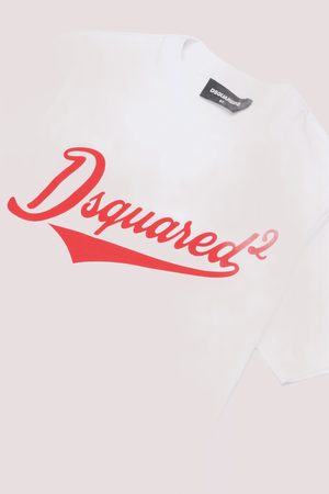 T-shirt girocollo con logo stampato DQ3171 D0ACD /DQ100 DSQUARED2 JUNIOR 