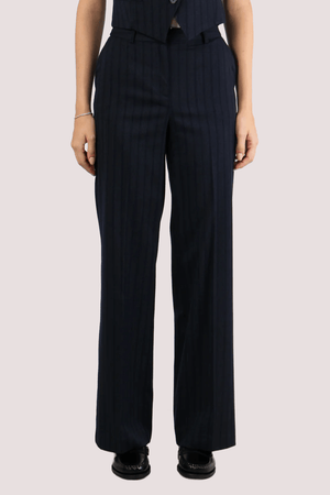 Pantalone gessato 107857 /BLU F. ANNARITA N 