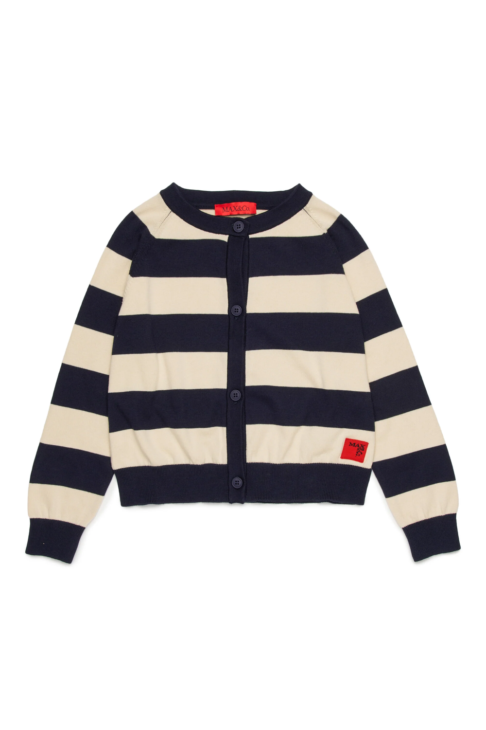 Cardigan a righe con logo MX0296 MX00Z /MX854 MAX&CO KID 