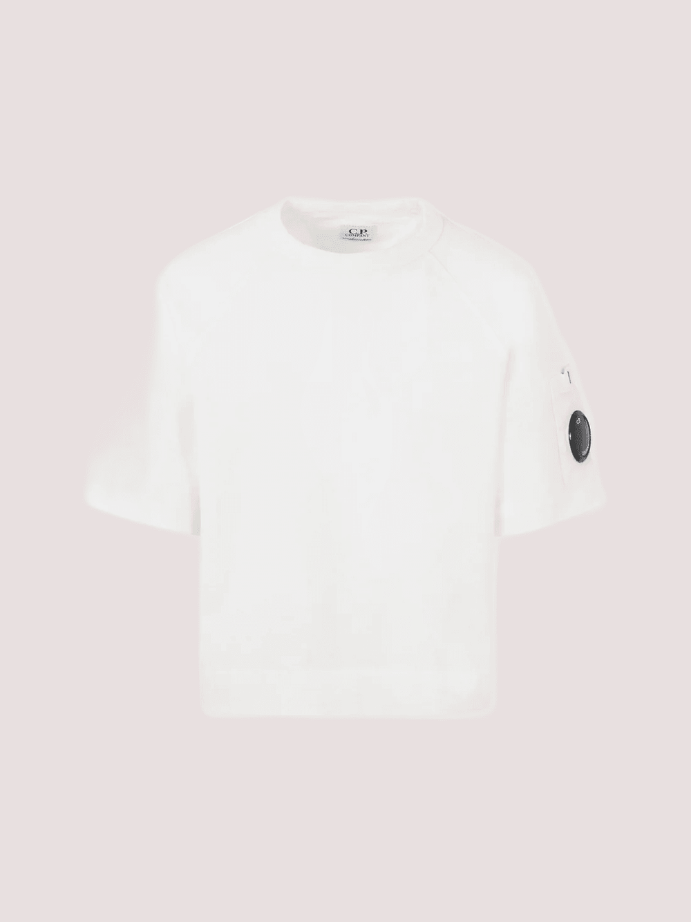 T-shirt bianca per bambino con lente CUM00R LAA17 /10135 C.P.COMPANY 