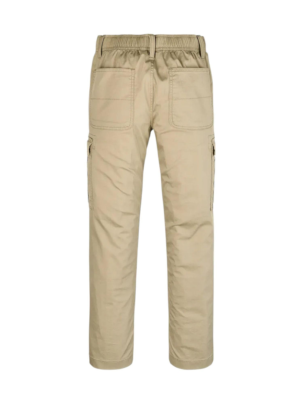 Pantalone cargo bambino beige in cotone elasticizzato