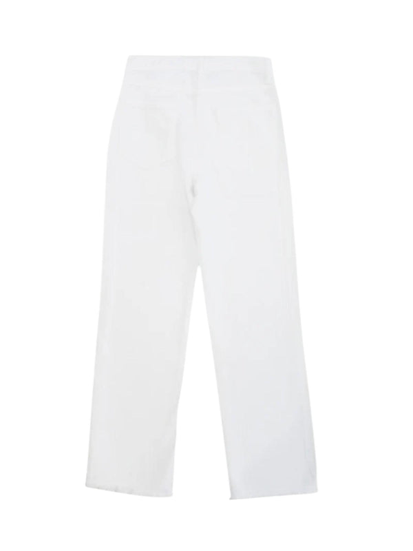 Pantalone bianco elegante con taglio dritto