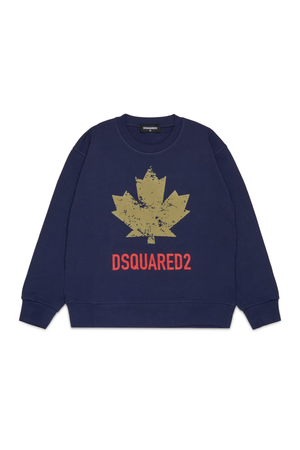 Felpa girocollo con logo Sport DQ3005 D00ZF /DQ864 DSQUARED2 JUNIOR 