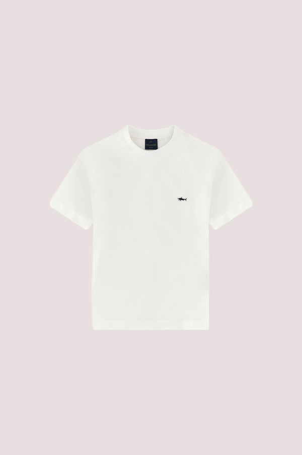 T-shirt con logo ricamato WUM004 LAA54 /10101 PAUL & SHARK 