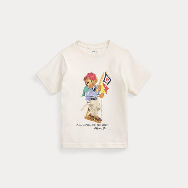 T-shirt in jersey di cotone con l'orso polo 322A12428 /002 POLO RALPH LAUREN 