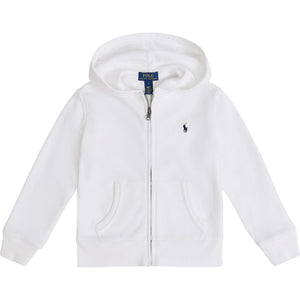 Felpa con cappuccio e zip intera in french terry 322964134 /001 POLO RALPH LAUREN 