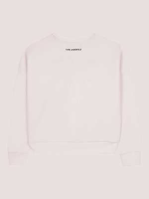 Felpa rosa con stampa grafica Z30610 /47P KARL LAGERFELD 