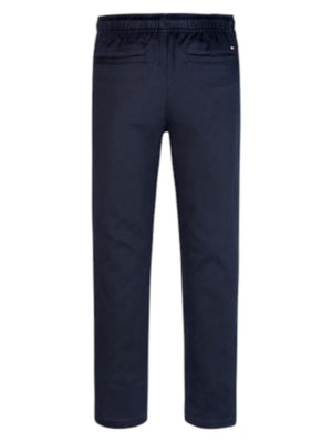 Pantalone bambino blu scuro in felpa con coulisse
