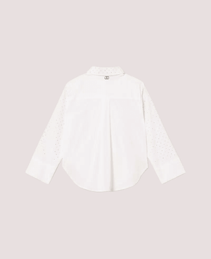 Camicia over in popeline con strass 252GJ2330 /526 TWINSET 