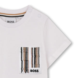 T-shirt con tasca J52895 /10P BOSS 