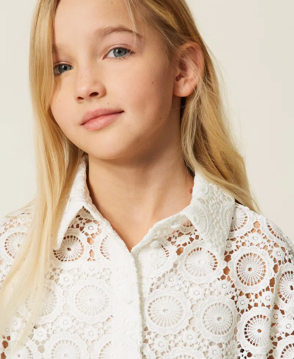 Camicia boxy in pizzo macramè 261GJ2Q25 /526 TWINSET 