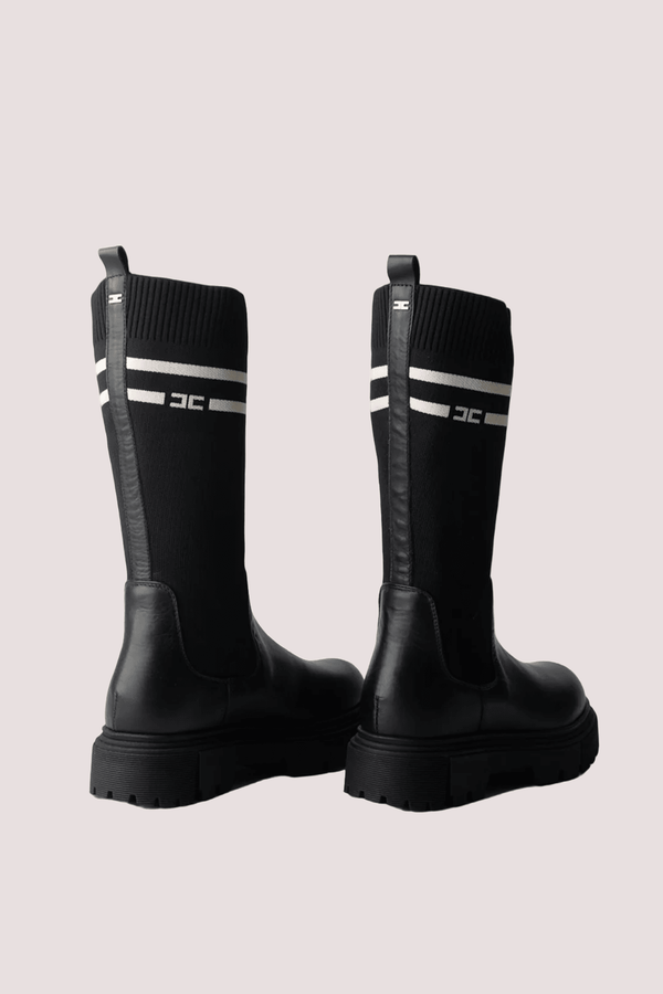 Stivaletti alti con gambale logato black F4A6 E0427 1316 /930 ELISABETTA FRANCHI La Mia Bambina 