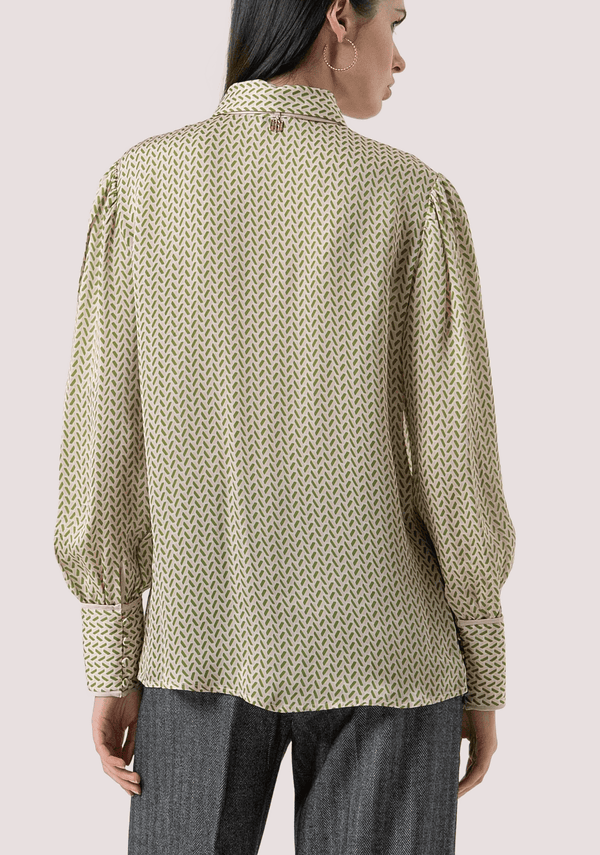 Camicia regular in fantasia geometrica con seta FR25WT6019W807K1 /T58 FRACOMINA 