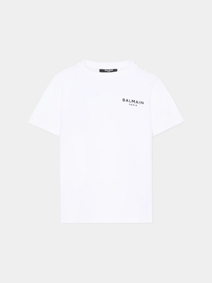 T-shirt con logo BY8R31 Z3672 /100NE BALMAIN 