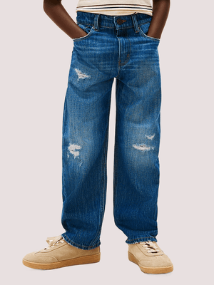 Jeans cinque tasche con effetto used Tommy Hilfiger KB0KB10036T /1BK TOMMY HILFIGER 