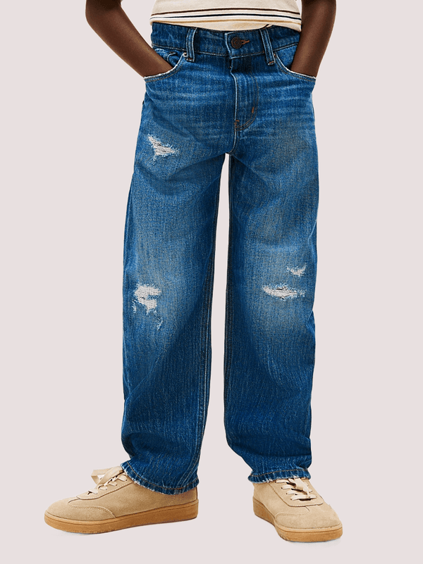 Jeans cinque tasche con effetto used Tommy Hilfiger KB0KB10036T /1BK TOMMY HILFIGER 