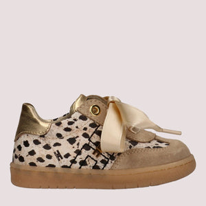 Sneakers basse con stampa animalier beige/gold F1A9 E0492 1917 /X673 ELISABETTA FRANCHI La Mia Bambina 