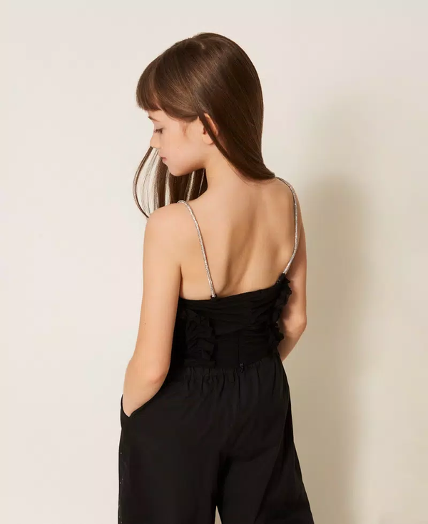 Top in tulle con volant 261GJ2181 /6 TWINSET 