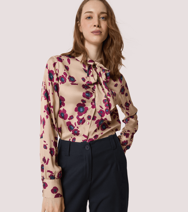 Camicia in raso stampato 521SD45046 /529016-04 ALESSIA SANTI 