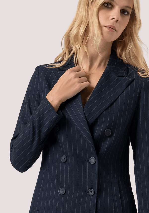 Blazer regular lungo doppiopetto gessato FR25WJ3007W813D4 /117 FRACOMINA 