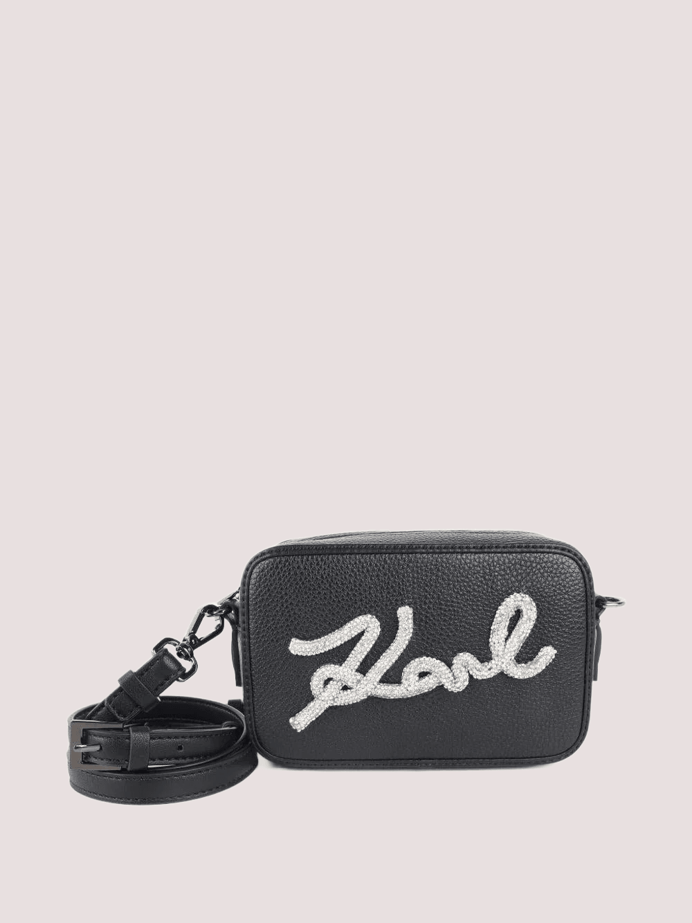 Borsa a spalla nera con strass Z31022 /09B KARL LAGERFELD 